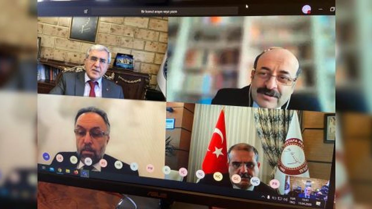 REKTÖR CAN, YÖK BAŞKANI SARAÇ İLE VİDEO KONFERANSLA KONUŞTU