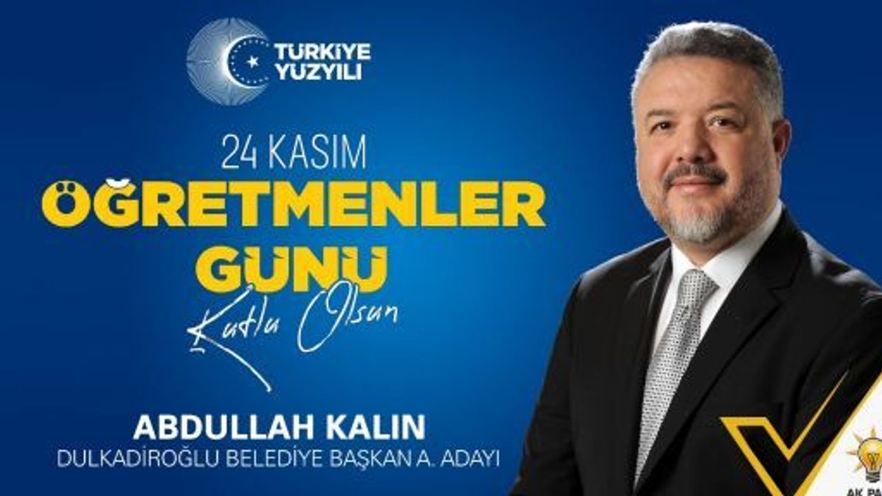 ABDULLAH KALIN, “FEDAKARLIĞINIZ, SABRINIZ VE ÖĞRENCİLERİMİZE OLAN SEVGİNİZ İÇİN TEŞEKKÜRLER”