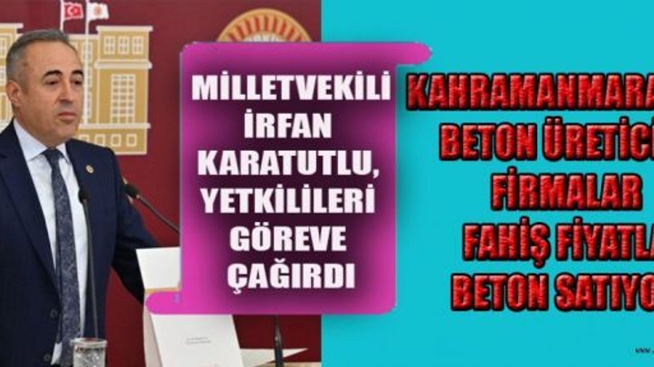 KARATUTLU, “3 FİRMA DEPREMİ FIRSATA ÇEVİRME GAYRETİNDE!”
