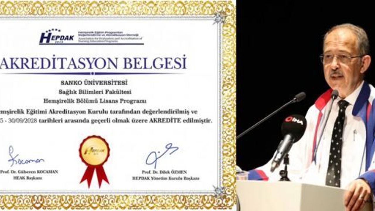 SANKO ÜNİV. HEMŞİRELİK PROGRAMI AKREDİTE EDİLDİ