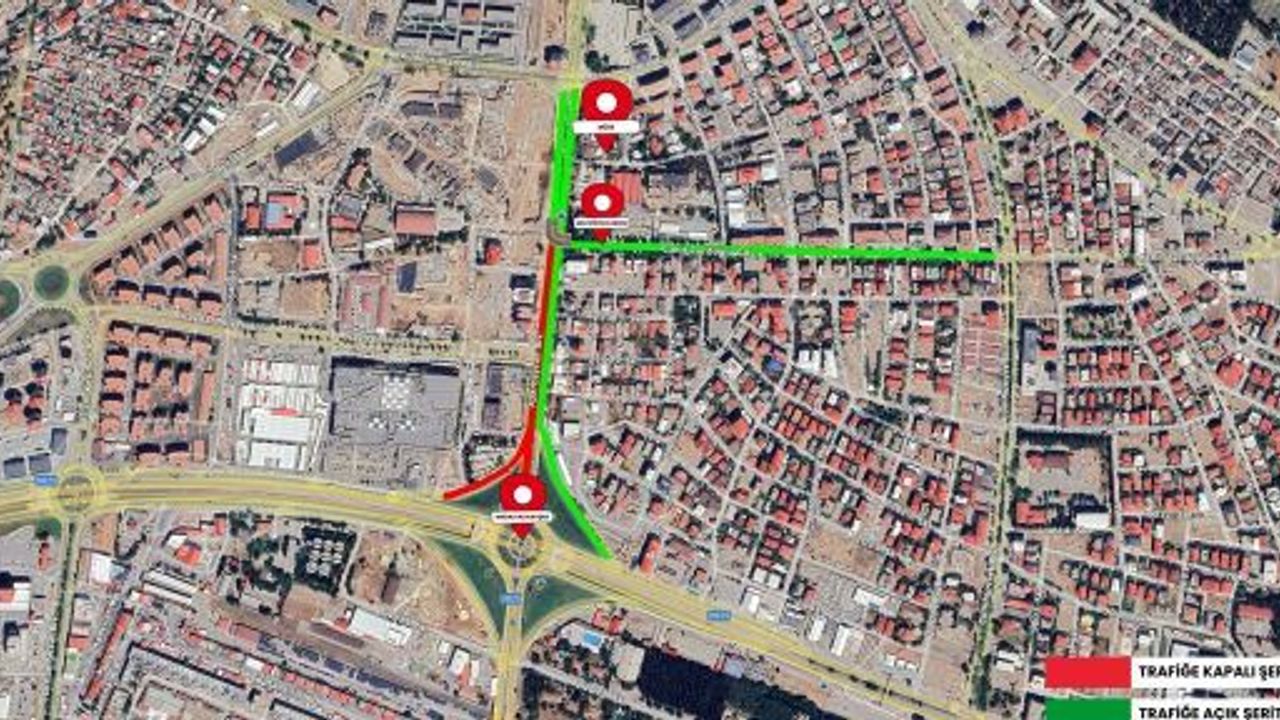 AZERBAYCAN BULV. KISMEN ARAÇ TRAFİĞİNE KAPALI