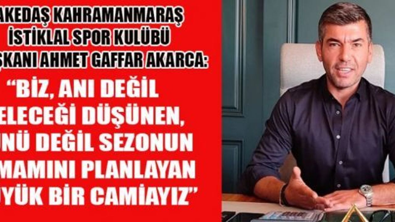 BAŞKAN AKARCA, “ZİRVE YOLUNDA MÜCADELEYE DEVAM!”