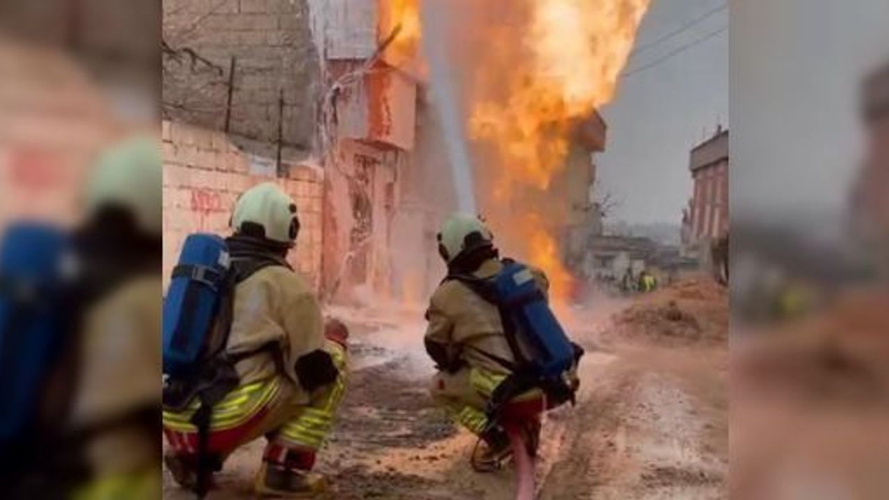 DOĞALGAZ BORUSU PATLADI, YANGIN ÇIKTI