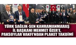 MEHMET ÖZER: BU PLAKET BENİM İÇİN AYRI BİR ANLAM TAŞIYOR