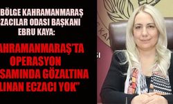 BAŞKAN KAYA: ECZACILAR ZAN ALTINDA BIRAKILIYOR