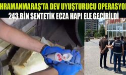 KAHRAMANMARAŞ’TA TEK OPERASYONDA 243 BİN SENTETİK ECZA HAP ELE GEÇİRİLDİ