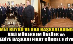 39. AHİLİK HAFTASINDA ESNAF TEMSİLCİLERİNDEN VALİ ÜNLÜER VE BAŞKAN GÖRGEL’E ZİYARET
