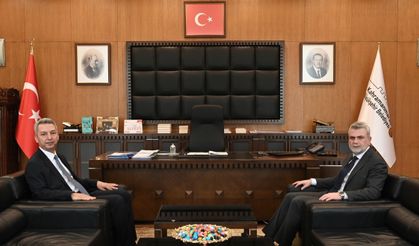 KSÜ REKTÖRÜ OKUMUŞ’U BAŞKAN GÖRGEL AĞIRLADI