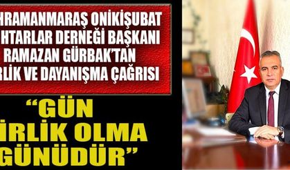 GÜRBAK: “BİZLERE DE SORUMLULUK DÜŞÜYOR”