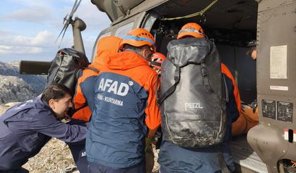 DAĞ YOLUNDA KALP KRİZİ GEÇİRDİ, HELİKOPTERLE TAHLİYE EDİLDİ
