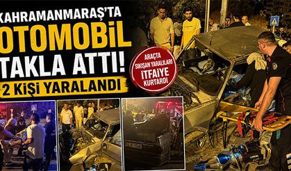 OTOMOBİL TAKLA ATTI: 2 YARALI