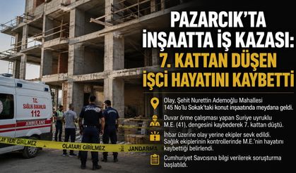 İNŞAATTA İŞ KAZASI, 1 ÖLÜ