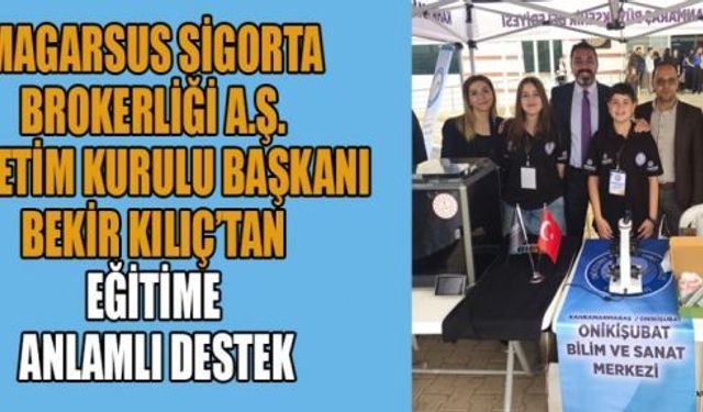 TEKNOLOJİ TUTKUNU ÖĞRENCİLERE BEKİR KILIÇ’TAN DESTEK