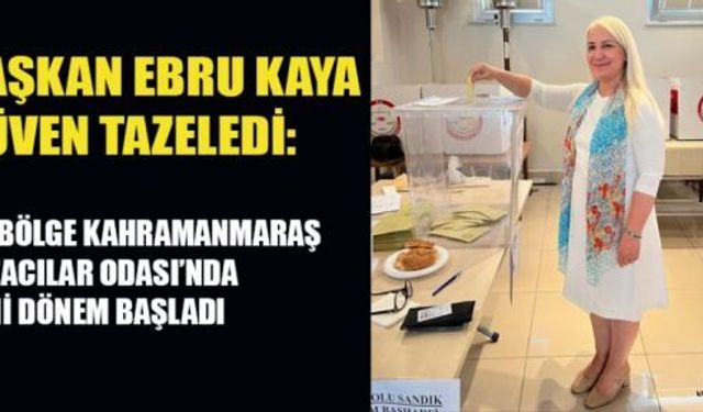 ECZACI ODASI BAŞKANI KAYA İLE BİR DÖNEM DAHA