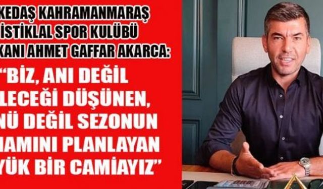 BAŞKAN AKARCA, “ZİRVE YOLUNDA MÜCADELEYE DEVAM!”