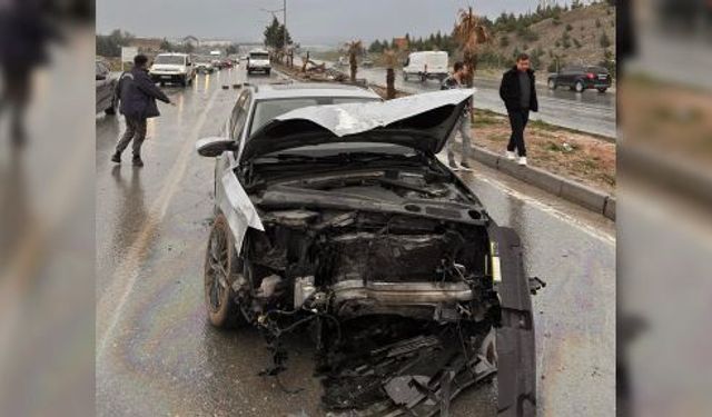 KONTROLDEN ÇIKTI, AĞACA VURDU