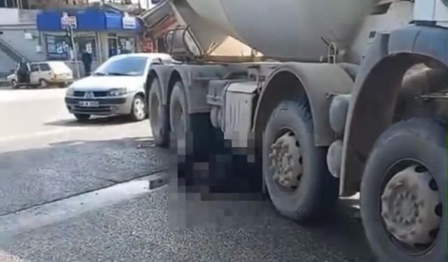 BETON MİKSERİ İLE MOTORSİKLET ÇARPIŞTI, SÜRÜCÜSÜ ÖLDÜ