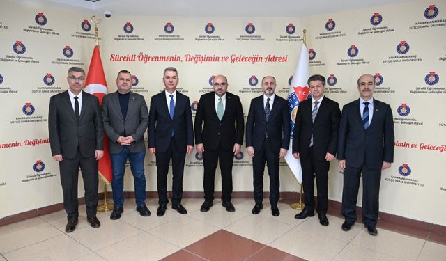 PROF. DR. ŞAHİN, KSÜ REKTÖRÜ OKUMUŞ’U ZİYARET