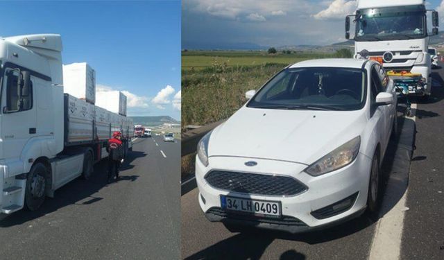 TIR, OTOMOBİL ÇARPIŞTI: 1 ÖLÜ, 2 YARALI