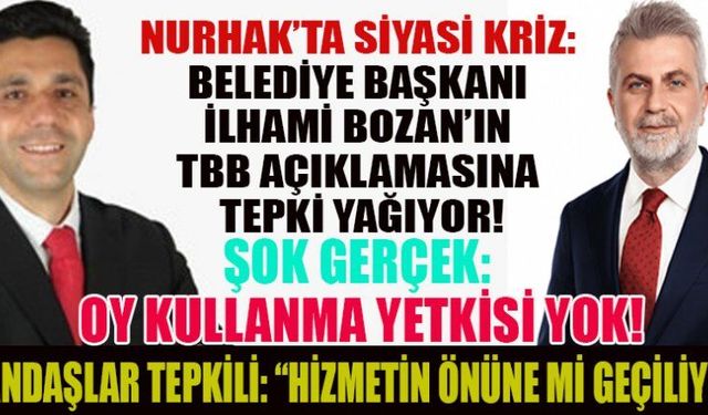 BELEDİYE BAŞKANI İLHAMİ BOZAN’IN TBB AÇIKLAMASINA TEPKİ