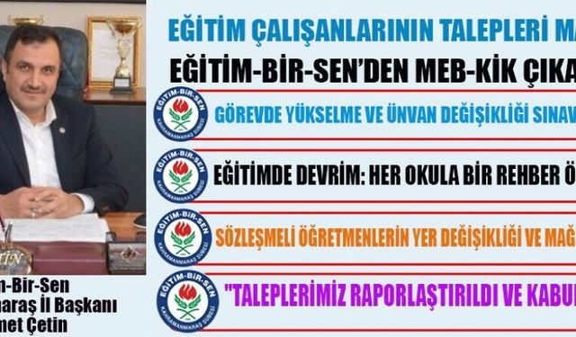 EĞİTİM-BİR-SEN’DEN MEB-KİK ÇIKARMASI
