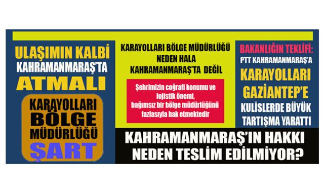 ULAŞIMIN KALBİ KAHRAMANMARAŞ'TA ATMALI