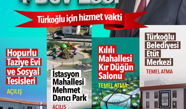 TÜRKOĞLU’NDA SÜREKLİ AÇILIŞ VE TEMEL ATMA TÖRENİ VAR