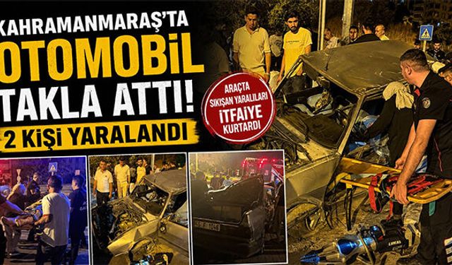 OTOMOBİL TAKLA ATTI: 2 YARALI