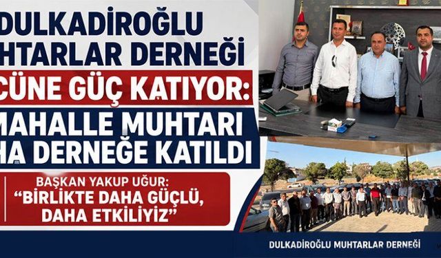 BAŞKAN YAKUP UĞUR: BİRLİKTE DAHA GÜÇLÜ, DAHA ETKİLİYİZ