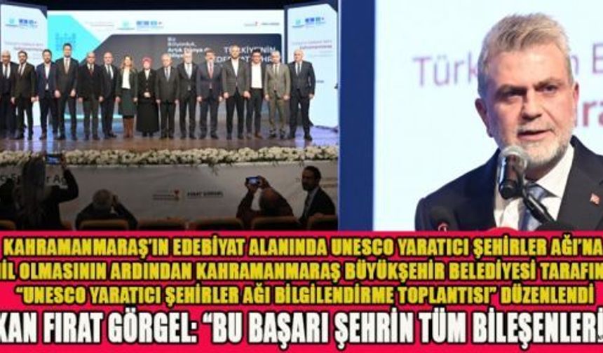BAŞKAN GÖRGEL: “ARTIK DÜNYA ŞEHRİYİZ”