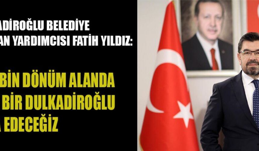 FATİH YILDIZ: YENİ ALANLAR OLUŞTURUYORUZ