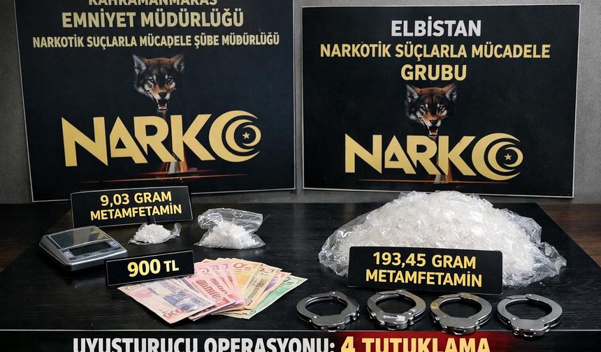 UYUŞTURUCU OPERASYONU: 4 TUTUKLAMA