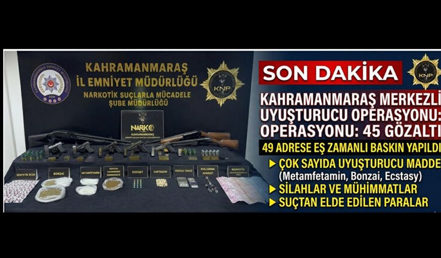 EMNİYETTEN OPERASYON: 45 GÖZALTI