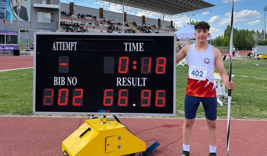 ADİL SANİ KONUKOĞLU SPOR LİSESİ ÖĞRENCİSİ CİRİT ATMADA TÜRKİYE ŞAMPİYONU