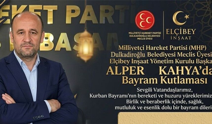 ALPER KAHYA’DAN BİRLİK VE BERABERLİK MESAJI