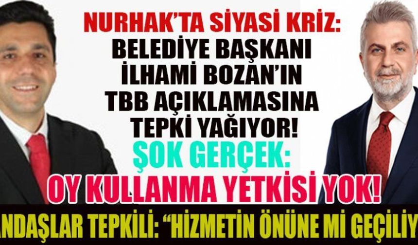 BELEDİYE BAŞKANI İLHAMİ BOZAN’IN TBB AÇIKLAMASINA TEPKİ