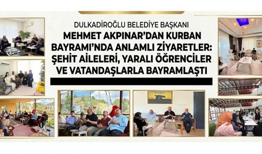 BAŞKAN AKPINAR BAYRAMDA GÖNÜLLERE DOKUNDU