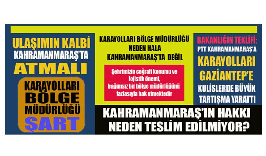 ULAŞIMIN KALBİ KAHRAMANMARAŞ'TA ATMALI