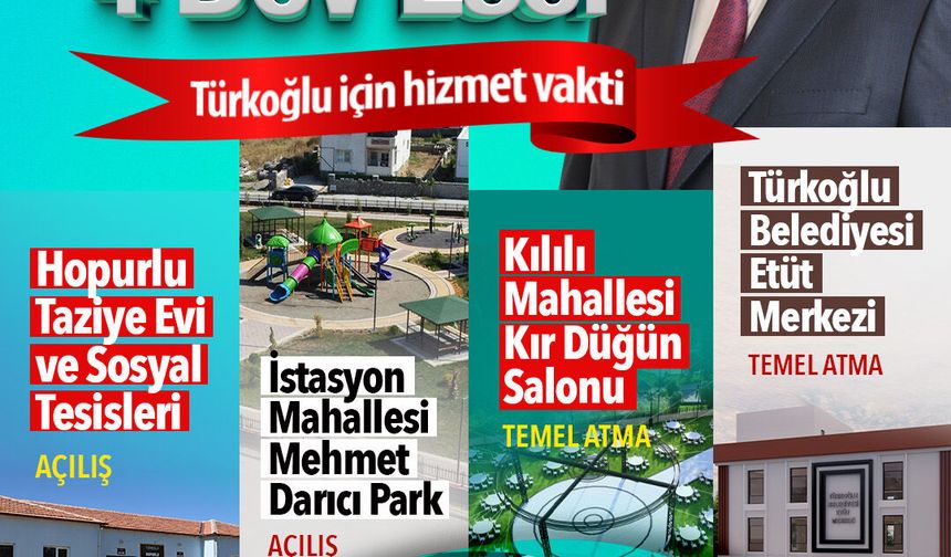TÜRKOĞLU’NDA SÜREKLİ AÇILIŞ VE TEMEL ATMA TÖRENİ VAR