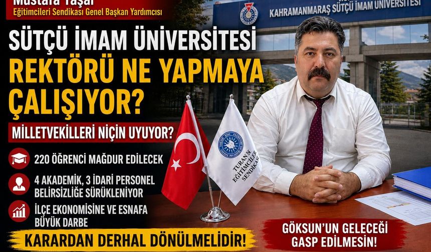GÖKSUN UYGULAMALI BİLİMLER YÜKSEKOKULU’NDA BÖLÜM TAŞINMASI TEPKİSİ