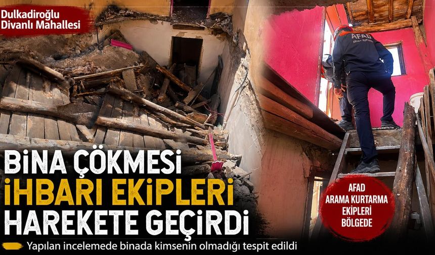 ÇÖKEN BİNA PANİK YARATTI