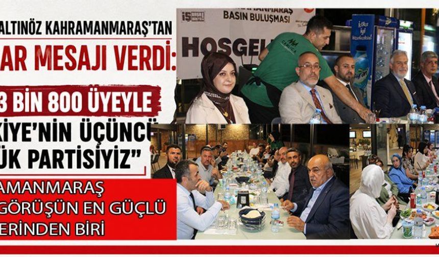 ALTINÖZ: TÜRKİYE'NİN 3. BÜYÜK PARTİSİYİZ, HEDEFİMİZ TEK BAŞINA İKTİDAR