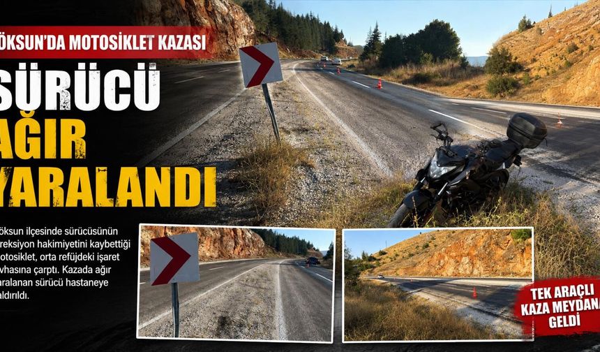UYARI LEVHASINA ÇARPTI, AĞIR YARALI