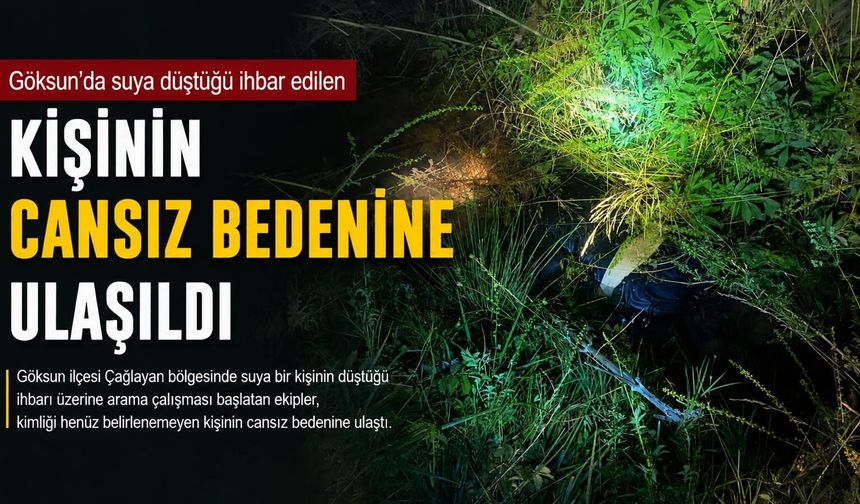 SU KANALINDA CESET BULUNDU