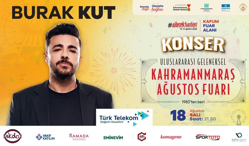 AĞUSTOS FUARI, SALI GÜNÜ BURAK KUT KONSERİYLE DEVAM EDECEK