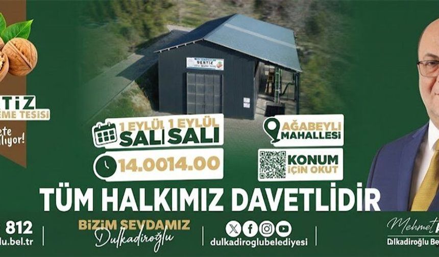 BAŞKAN AKPINAR: BERTİZ CEVİZ İŞLEME TESİSİ AÇILIŞINA BEKLİYORUZ