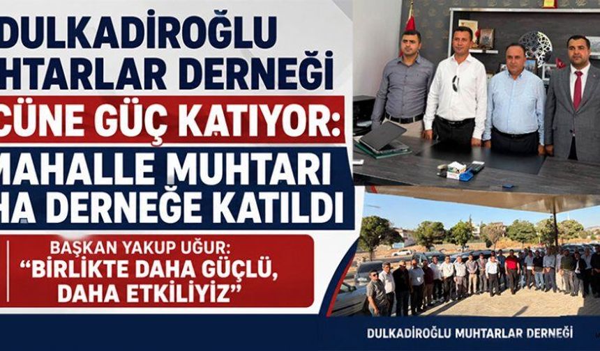 BAŞKAN YAKUP UĞUR: BİRLİKTE DAHA GÜÇLÜ, DAHA ETKİLİYİZ