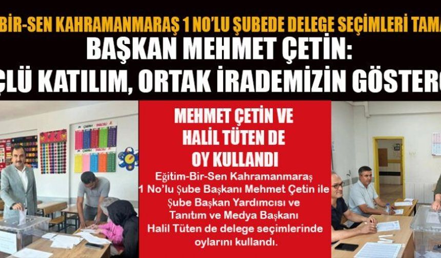 BAŞKAN MEHMET ÇETİN: KAZANAN BİRLİK VE BERABERLİĞİMİZDİR