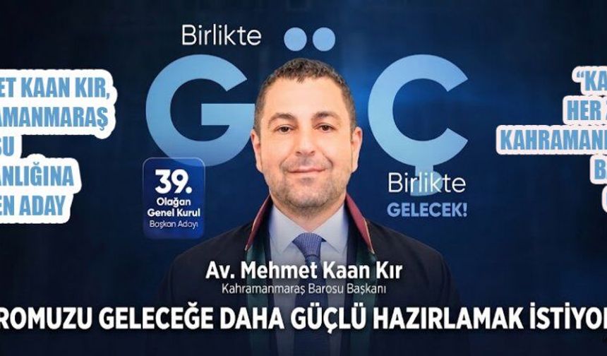 BAŞKAN KIR KARARINI VERDİ: BARO BAŞKANLIĞINA YENİDEN ADAY
