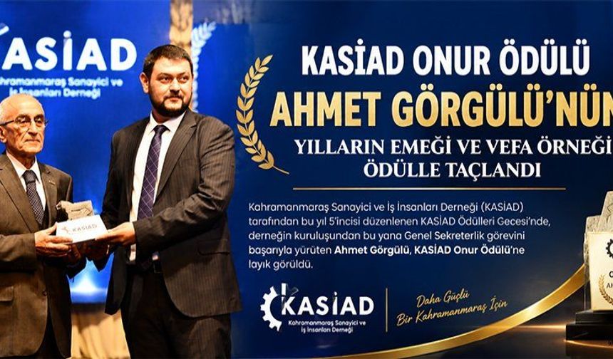 VEFA ÖDÜLÜ AHMET GÖRGÜLÜ’YE